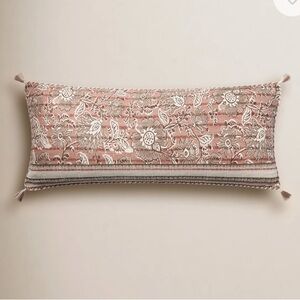 The Loloi PLL0112 Rose/Ivory 13"x35" Lumbar Pillow